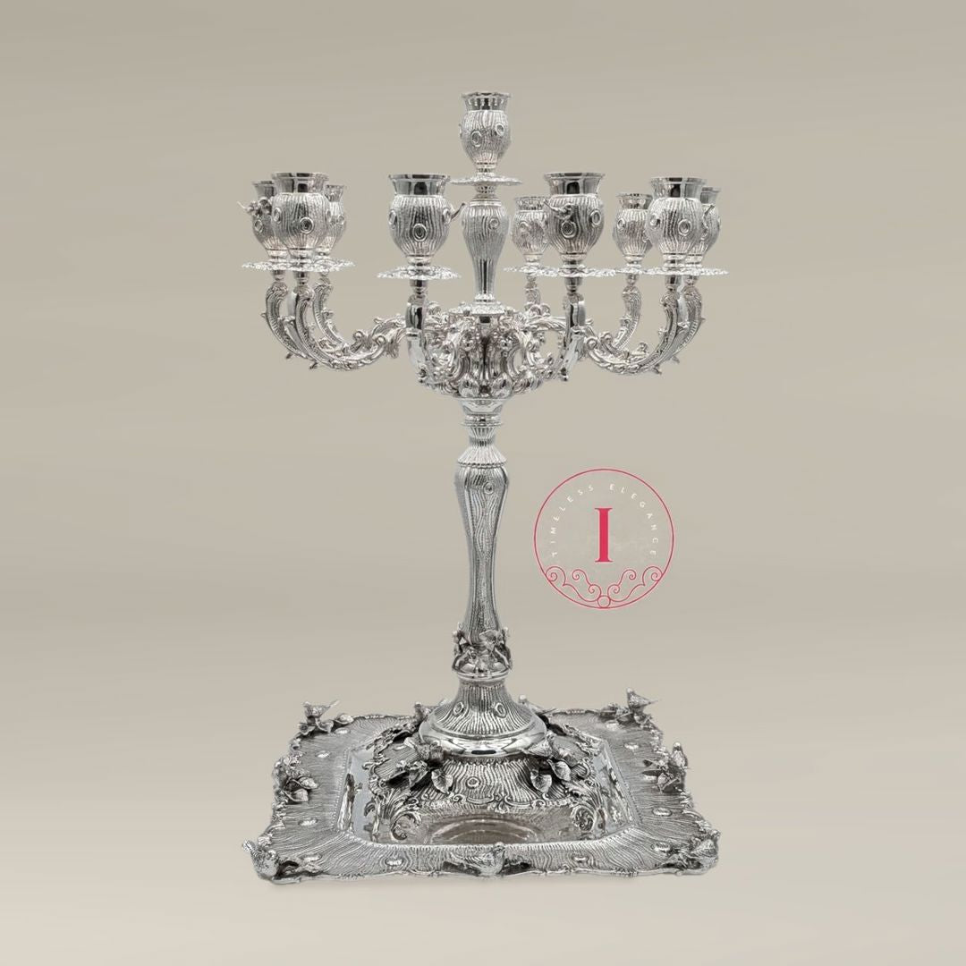 Candelabra 15 Branch Birds with tray